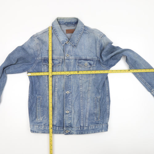 ASOS Mens Blue Denim Cotton Basic Jacket Size M 38in Classic Casual