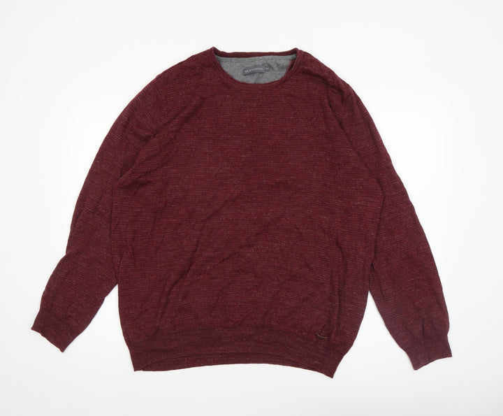 RJR John Rocha Men's Red Cotton Knit Crew Neck Jumper XL