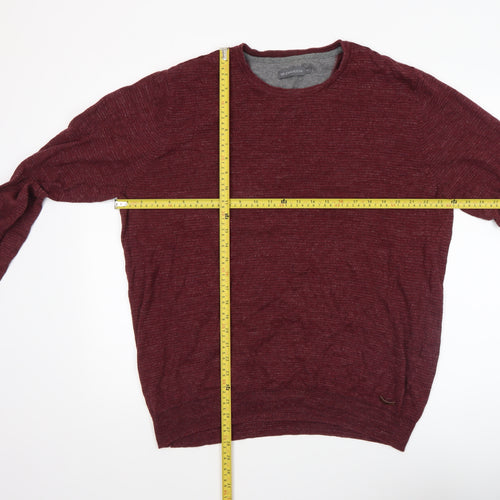 RJR John Rocha Men's Red Cotton Knit Crew Neck Jumper XL