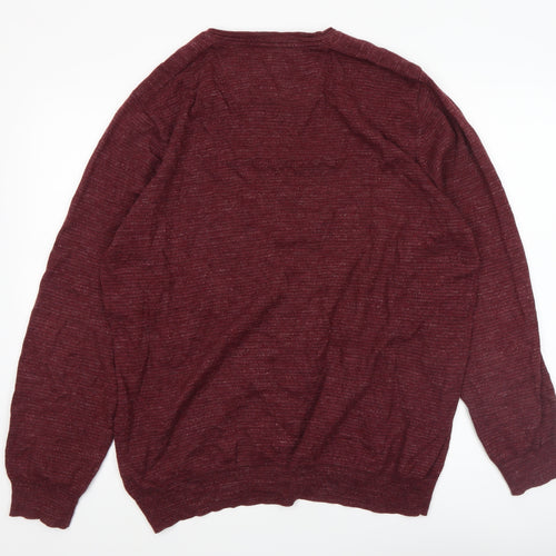 RJR John Rocha Men's Red Cotton Knit Crew Neck Jumper XL