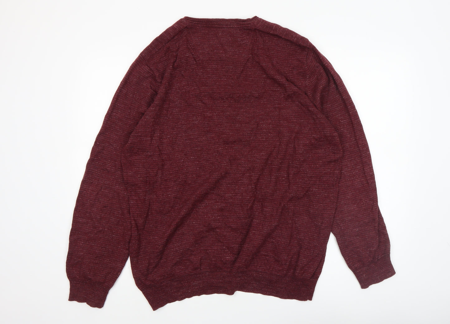 RJR John Rocha Men's Red Cotton Knit Crew Neck Jumper XL