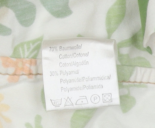 Timezone Womens Multicoloured Floral Short Wrap Cotton Skirt Size S