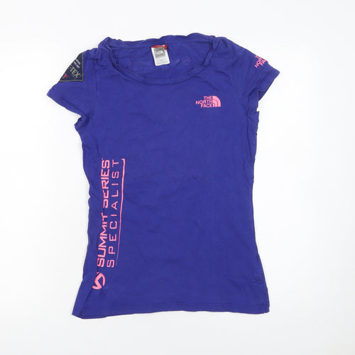 The North Face Womens Blue Summit Series Cotton T-Shirt Size S