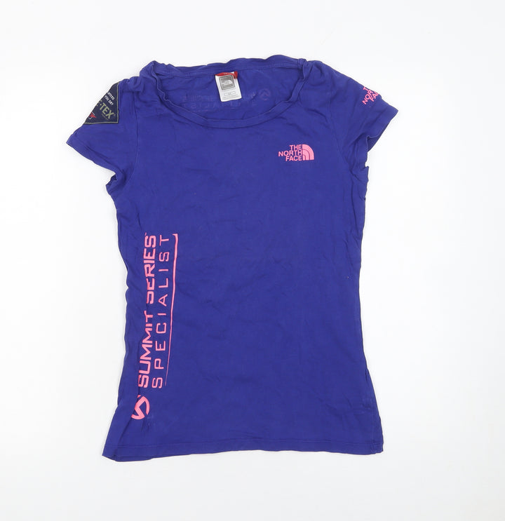 The North Face Womens Blue Summit Series Cotton T-Shirt Size S