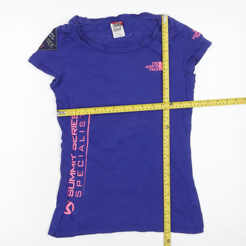 The North Face Womens Blue Summit Series Cotton T-Shirt Size S