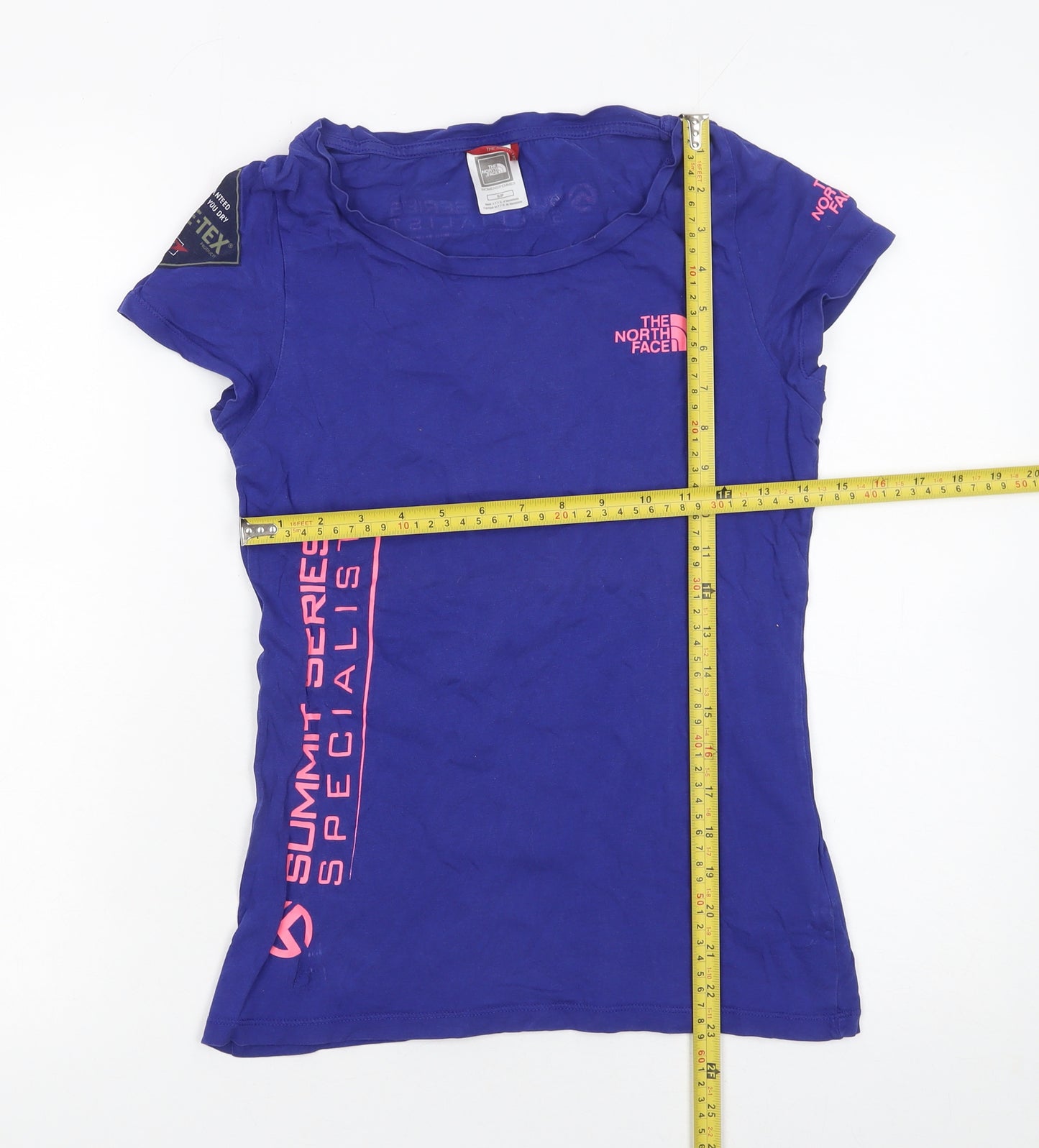 The North Face Womens Blue Summit Series Cotton T-Shirt Size S