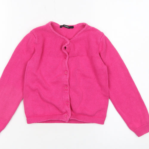 George Girls Pink 100% Cotton Button Up Cardigan 5-6 Years
