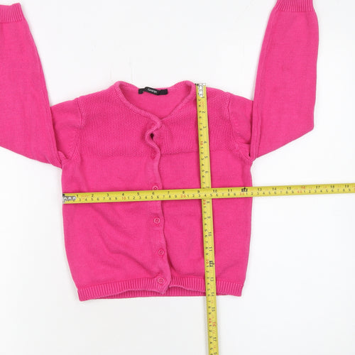 George Girls Pink 100% Cotton Button Up Cardigan 5-6 Years