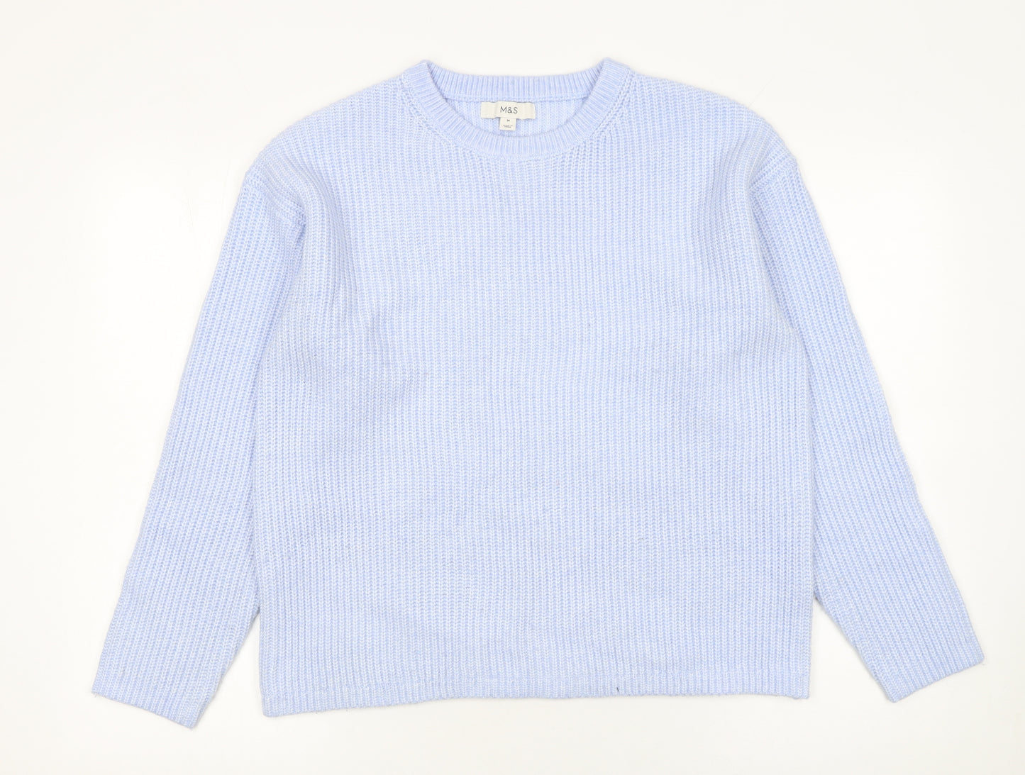 Marks and Spencer Women’s Blue Chunky Knit Pullover Jumper Size M
