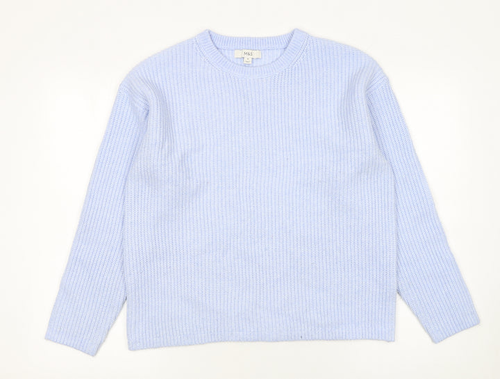 Marks and Spencer Women’s Blue Chunky Knit Pullover Jumper Size M