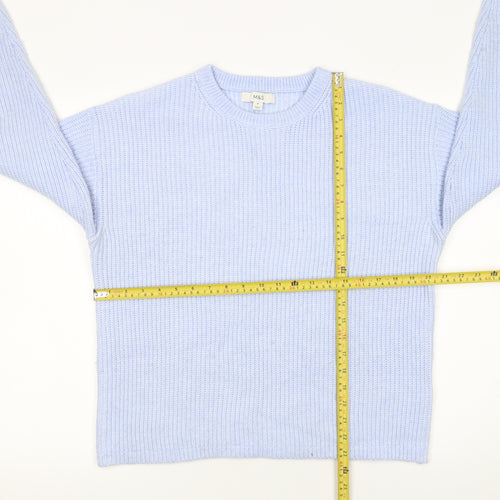 Marks and Spencer Women’s Blue Chunky Knit Pullover Jumper Size M