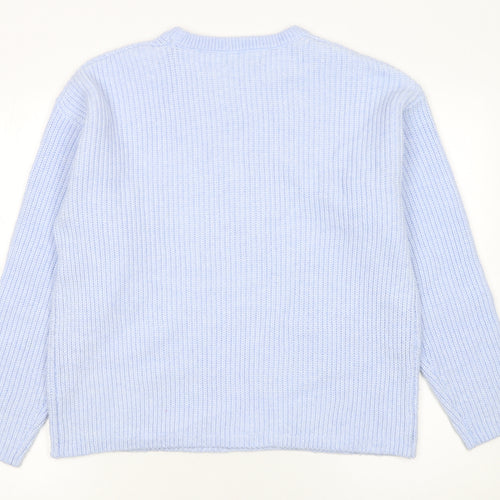 Marks and Spencer Women’s Blue Chunky Knit Pullover Jumper Size M