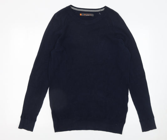 Ben Sherman Men's Blue Cotton Crew Neck Pullover Jumper M
