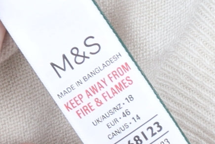Marks and Spencer Women Beige Cotton Modal Crew Neck Jumper Size 18