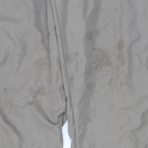 Reebok Men’s Beige Jogger Track Pants L Relaxed Fit Nylon Sportswear