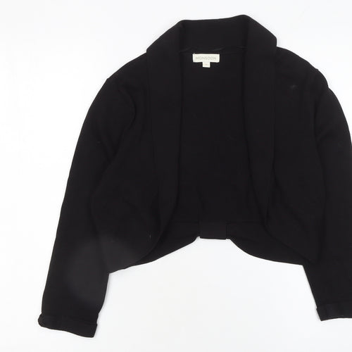 Monsoon Women’s Black Cotton Shrug Cardigan M Classic Style