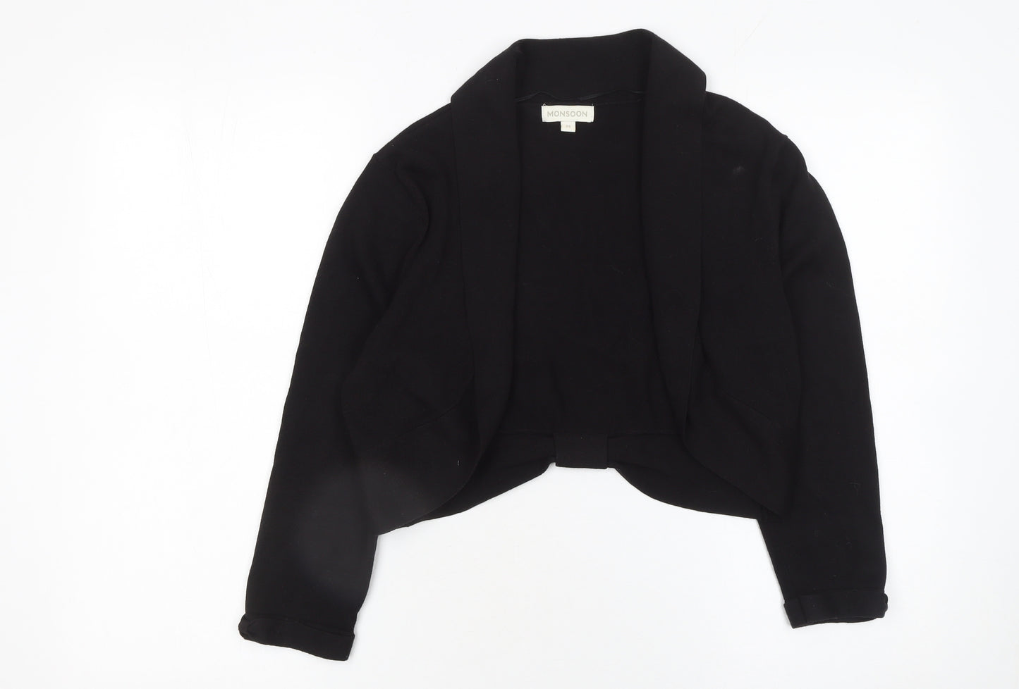Monsoon Women’s Black Cotton Shrug Cardigan M Classic Style