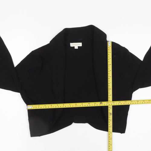 Monsoon Women’s Black Cotton Shrug Cardigan M Classic Style