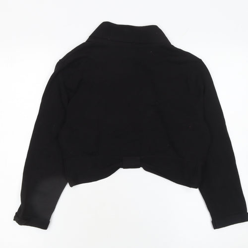 Monsoon Women’s Black Cotton Shrug Cardigan M Classic Style