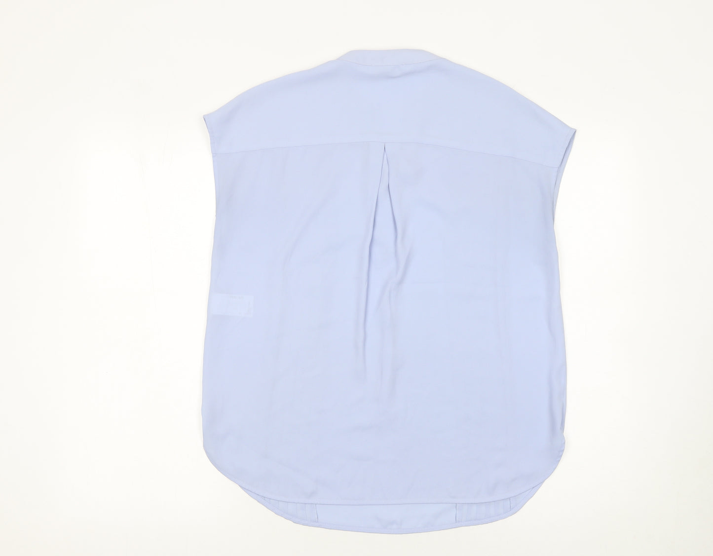 Warehouse Women's Blue Sleeveless Pleated Tunic Blouse Size 8