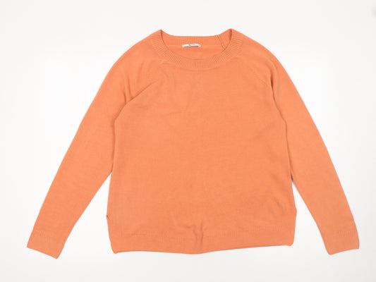 Tu Women’s Orange Crew Neck Acrylic Jumper Size 16