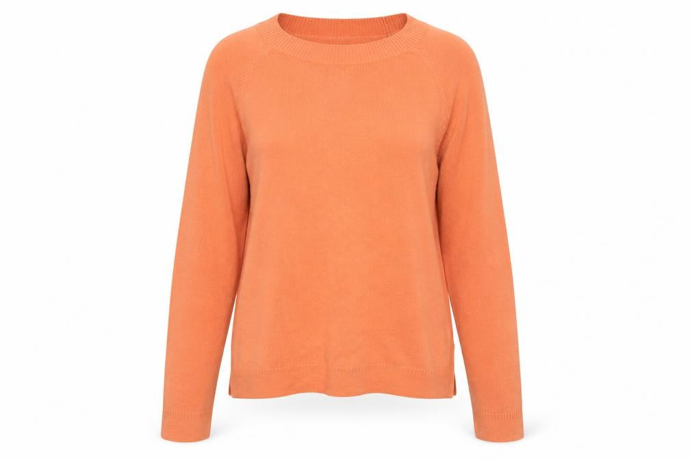 Front view of Tu Women’s Orange Crew Neck Acrylic Jumper, size UK 16