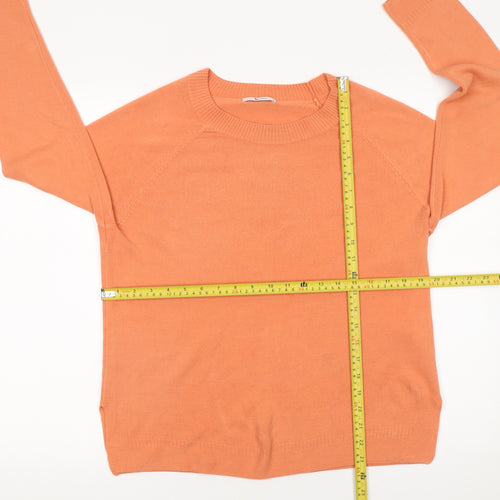 Tu Women’s Orange Crew Neck Acrylic Jumper Size 16