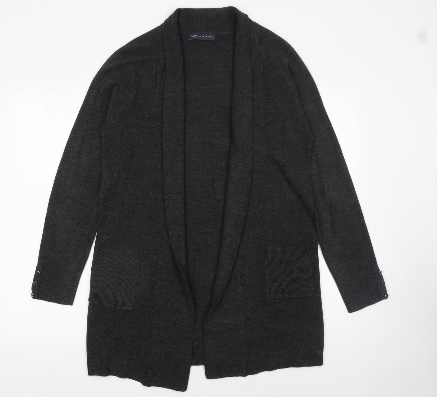 Marks and Spencer Women’s Charcoal Grey Long Sleeve Cardigan Size 12