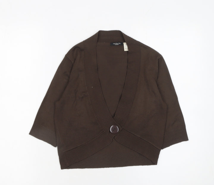 La Redoute Women Brown V-Neck Button Cardigan Size 10/12