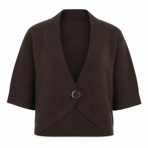La Redoute Women Brown V-Neck Button Cardigan Size 10/12