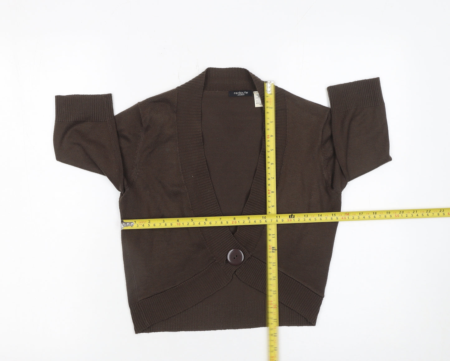 La Redoute Women Brown V-Neck Button Cardigan Size 10/12