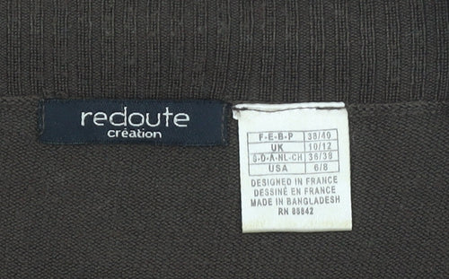 La Redoute Women Brown V-Neck Button Cardigan Size 10/12