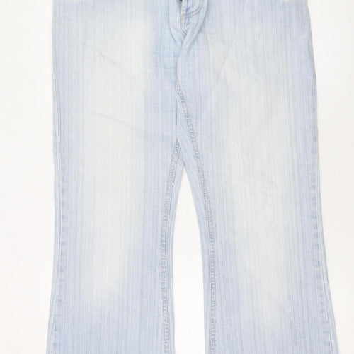 Crosshatch Men's Blue Light Wash Straight Denim Jeans 34W 30L