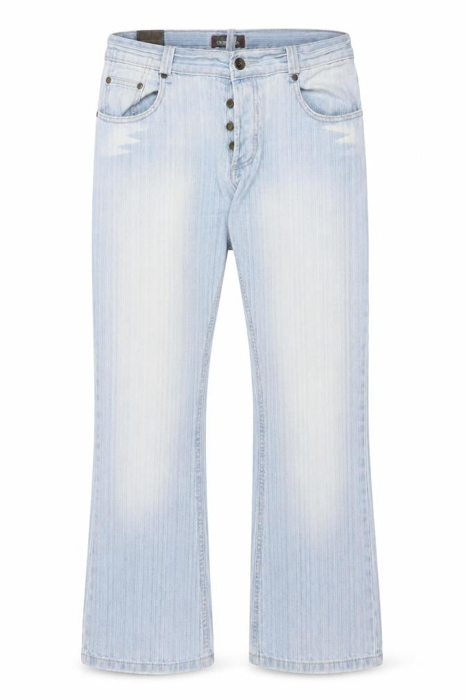 Crosshatch Men's Blue Light Wash Straight Denim Jeans 34W 30L