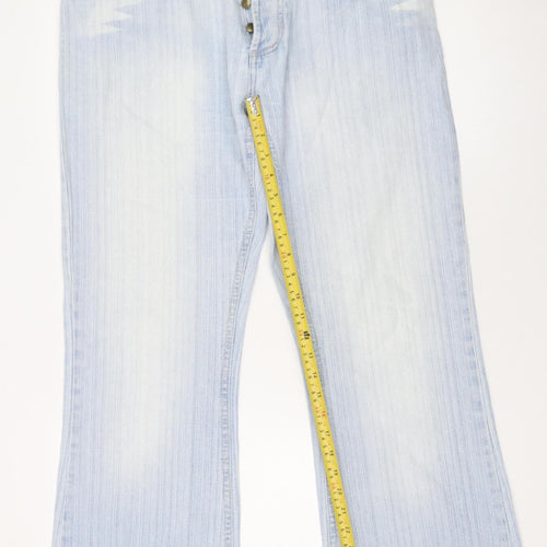 Crosshatch Men's Blue Light Wash Straight Denim Jeans 34W 30L
