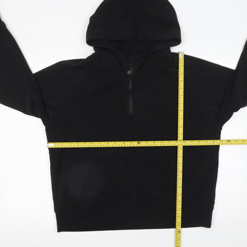 Gymshark Womens Black Half Zip Hoodie Size L Modal Blend Pullover