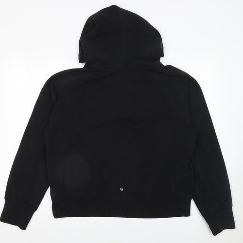 Gymshark Womens Black Half Zip Hoodie Size L Modal Blend Pullover
