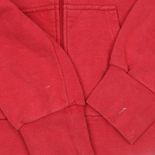 Hoi Polloi Women Red Full Zip Hoodie Size 14 Cotton Blend