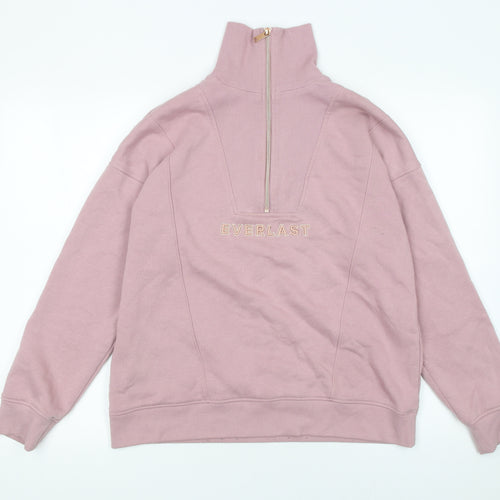 Everlast Women's Pink 1/2 Zip Pullover Sweatshirt Size S