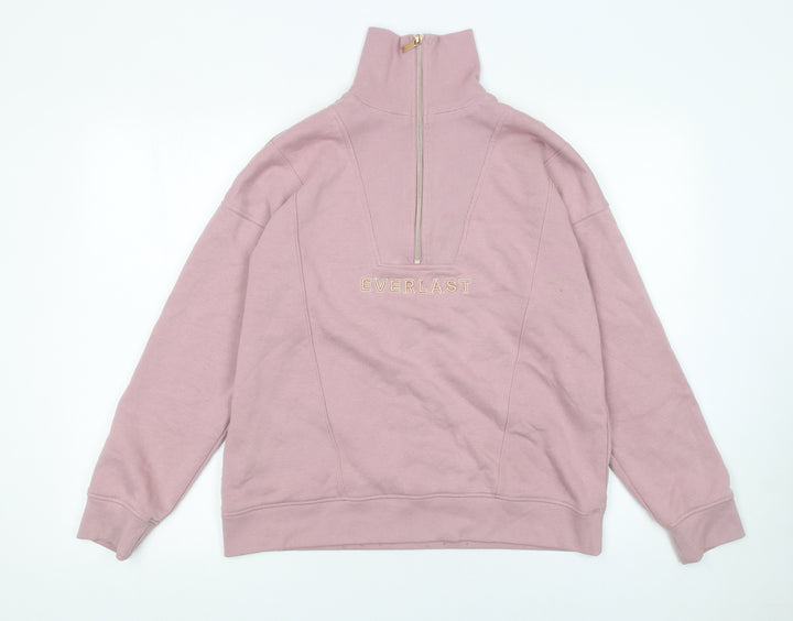 Everlast Women's Pink 1/2 Zip Pullover Sweatshirt Size S