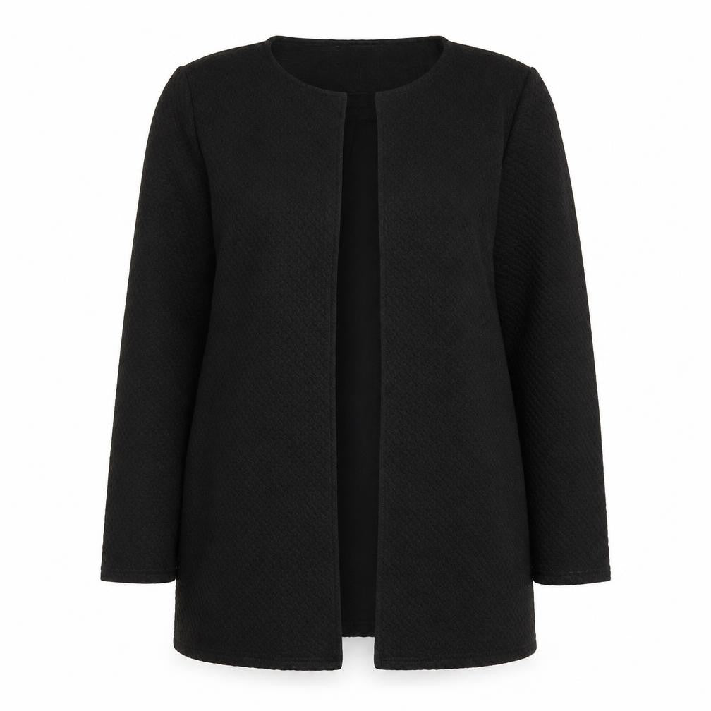Vila Women’s Black Cotton Long Sleeve Open Cardigan XL