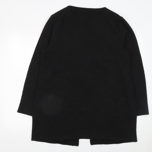 Vila Women’s Black Cotton Long Sleeve Open Cardigan XL