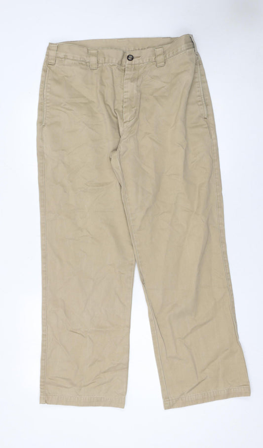 Kartel Men's Beige Chino Trousers 34R Regular Cotton Casual Pants