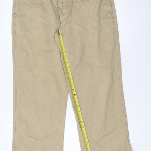 Kartel Men's Beige Chino Trousers 34R Regular Cotton Casual Pants