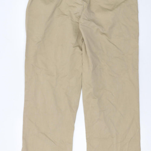 Kartel Men's Beige Chino Trousers 34R Regular Cotton Casual Pants