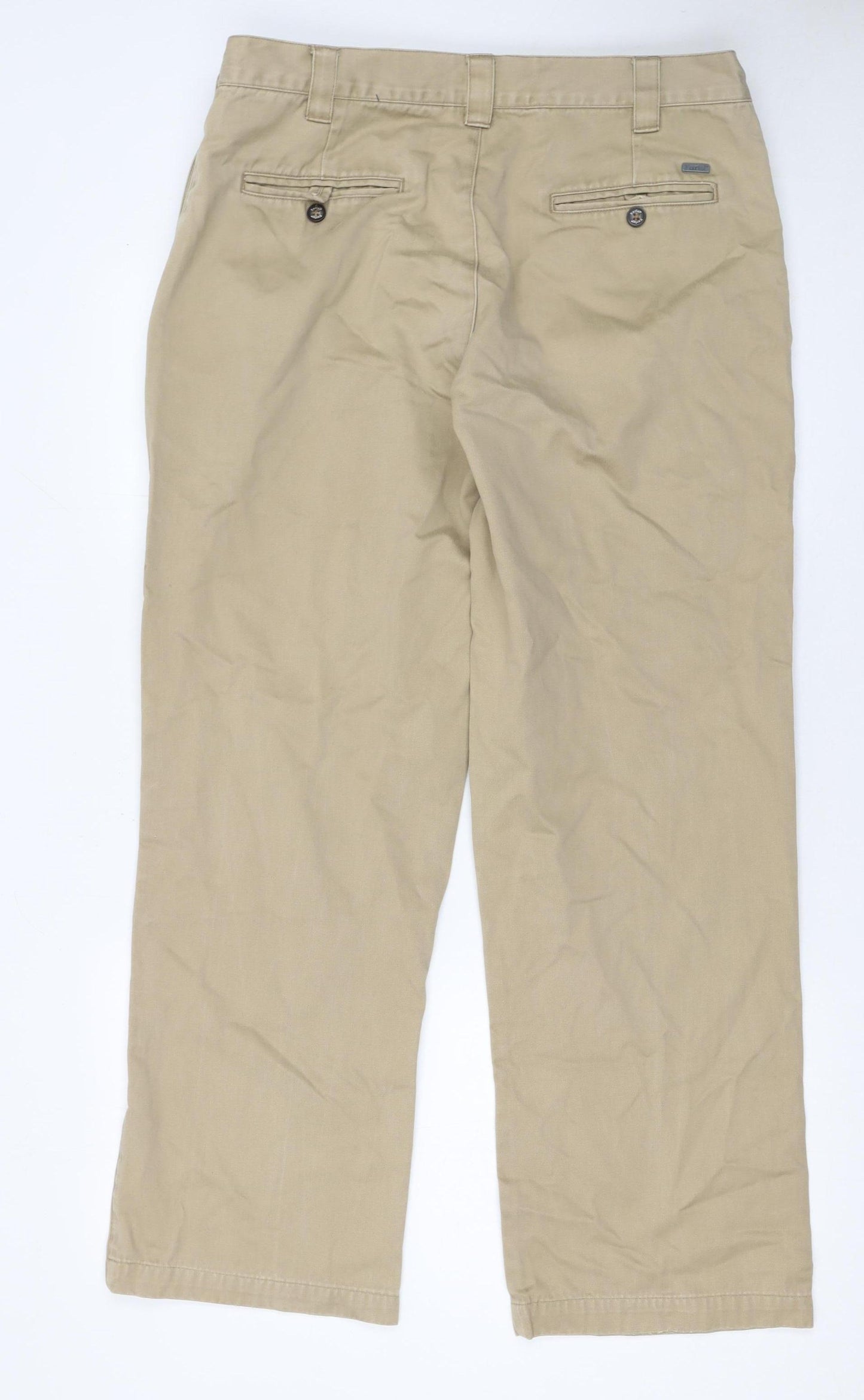 Kartel Men's Beige Chino Trousers 34R Regular Cotton Casual Pants
