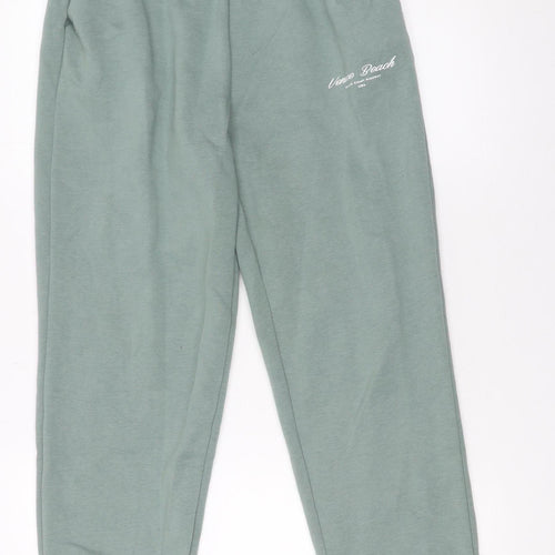 Dunnes Stores Womens Green XS Fleece Sweatpants Elastic Waist