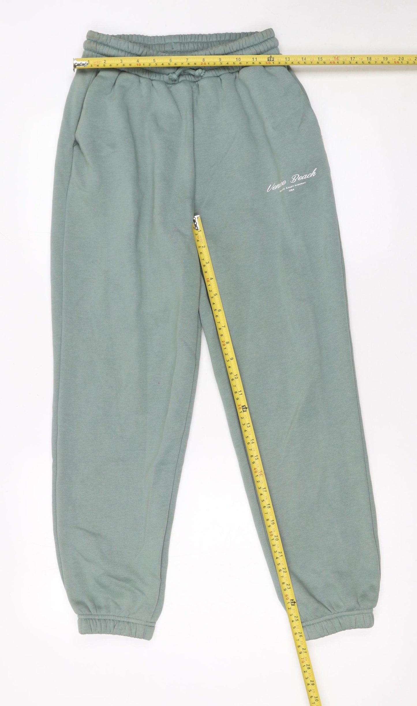 Dunnes Stores Womens Green XS Fleece Sweatpants Elastic Waist