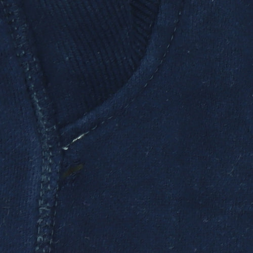 Hollister Mens Blue Cardigan M Button Up Embroidered Logo Casual Knit