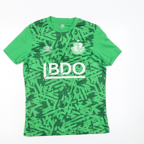 Umbro Boys Green Shamrock Rovers Football Jersey T-Shirt 12 Years